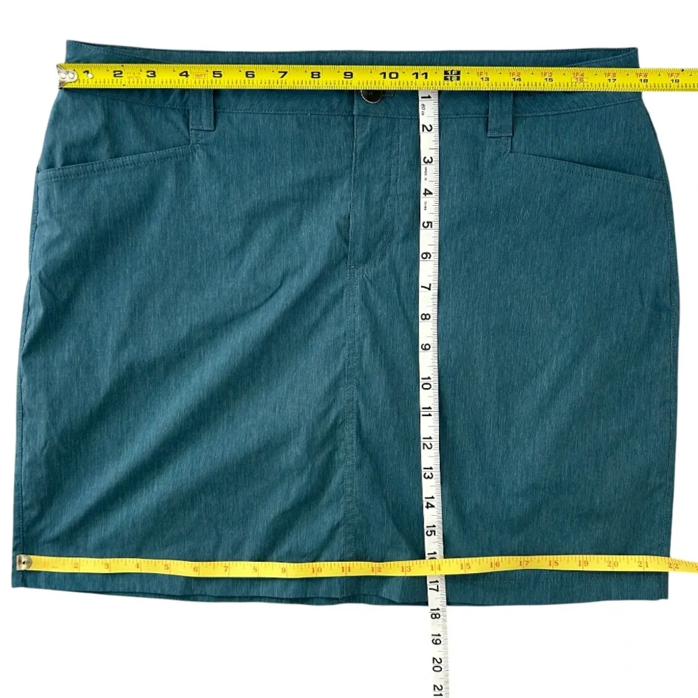 EDDIE BAUER Women’s Horizon Active Skort Teal Green Zip Pockets Moisture-wick L‎ - Picture 10 of 10